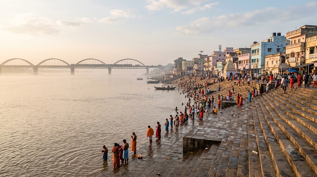 Hotels near Pushkar Ghat along the Godavari riverfront at Rajahmundry for Pushkaralu 2027