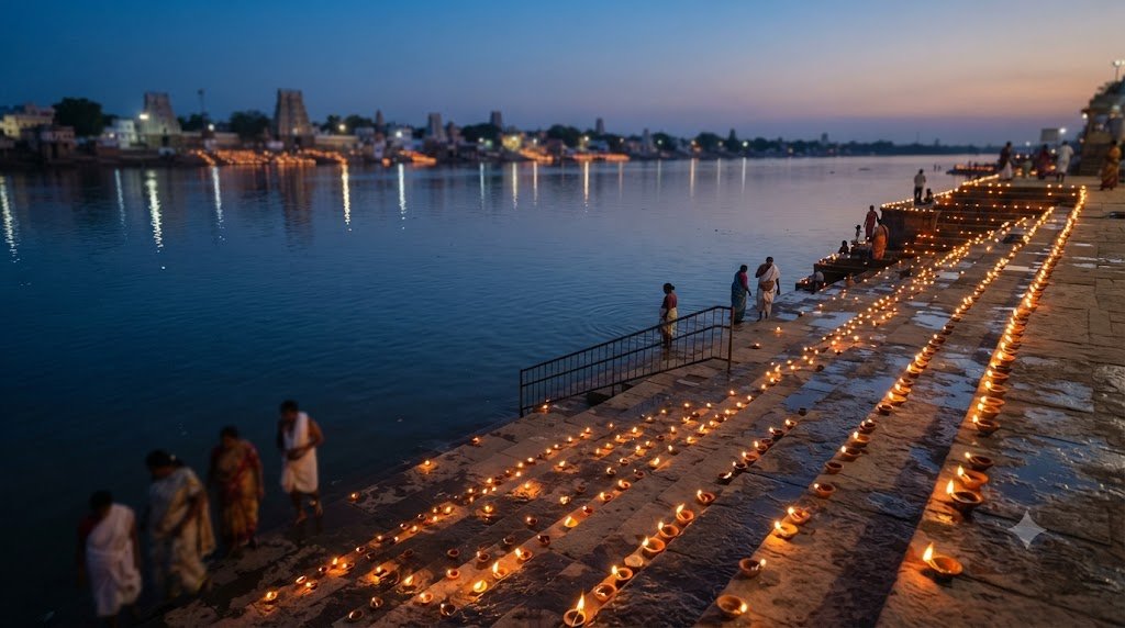 Karthika Masam 2026 Godavari Snanam and Deepa Danam at a Rajahmundry river ghat